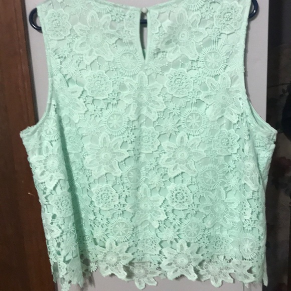 Light green lace crop top - Picture 4 of 4